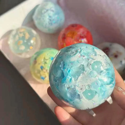 Satisfying Sound Crunchy Squishy Toys Non-bounce Shapable Building Blocks Squeeze Pinch Handmade Sensory Fidget Ball