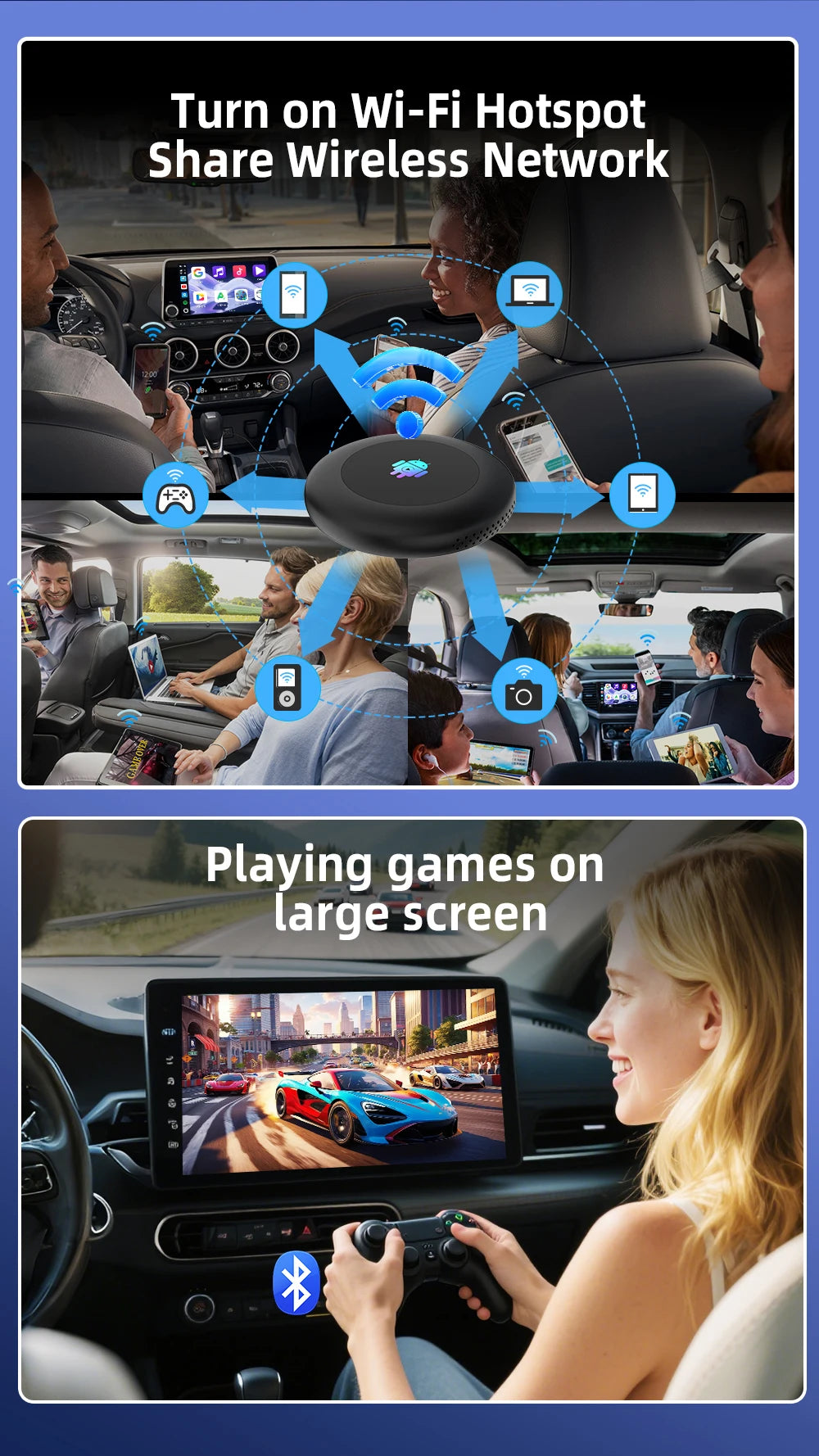 2026 5G Tbox Ultra2 Android 15 Wireless CarPlay Ai Box Android Auto Adapter SM6350 128GB 8-Core for BMW Youtube Netflix FOTA
