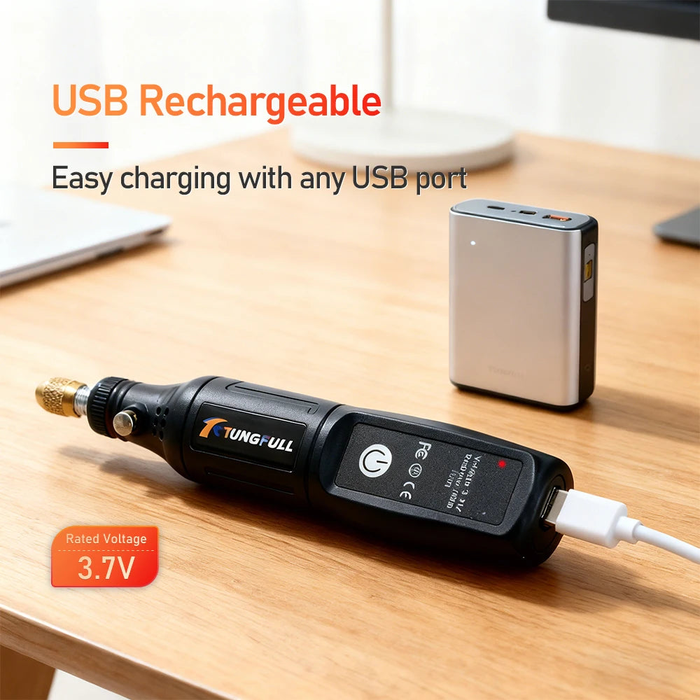 Mini Lithium Electric Drill 3.7V Cordless Rotary Tool for Engraving, Sanding, Polishing, Carving, Cutting, DIY Crafts