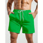Palasendo Men's Plain Pocketed Drawstring Waist Beach Shorts, Suitable For Summer, Hawaiian, Men Dry Fit Orange Swim Trunks, Men Swim Trunk Matching, Men Beachwear, Plain Swim Trunks