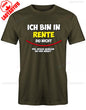 Ich Bin in Rente Du Nicht Rentner T-Shirt Funny Pattern Print Tees Summer Fashion Casual Comfortable Soft Cotton Short-sleev Top