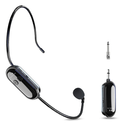 1-5PCS 2.4G 2 in 1 Head-mounted Wireless Lavalier Microphone Set Transmitter with Receiver for Amplifier Voice Speaker Teaching
