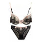 Ultra-thin steel band bra, fashionable plus-size lace lingerie set, transparent comfy bra set, soft material, S-XL all-day wear