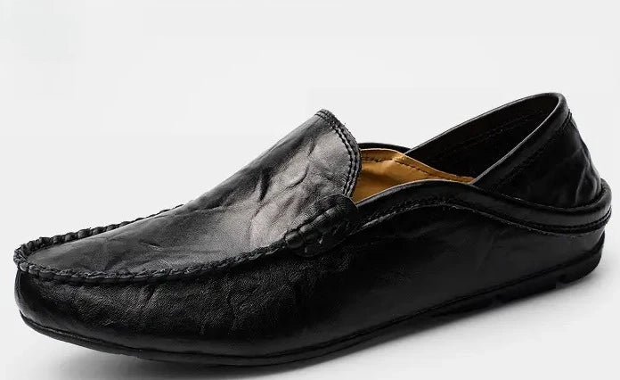 YUYIN Men's Leather Casual Loafers Wedding Dress Shoes Daily Casual Shoes New Large Size Fashionable Versatile High-Quality Shoe