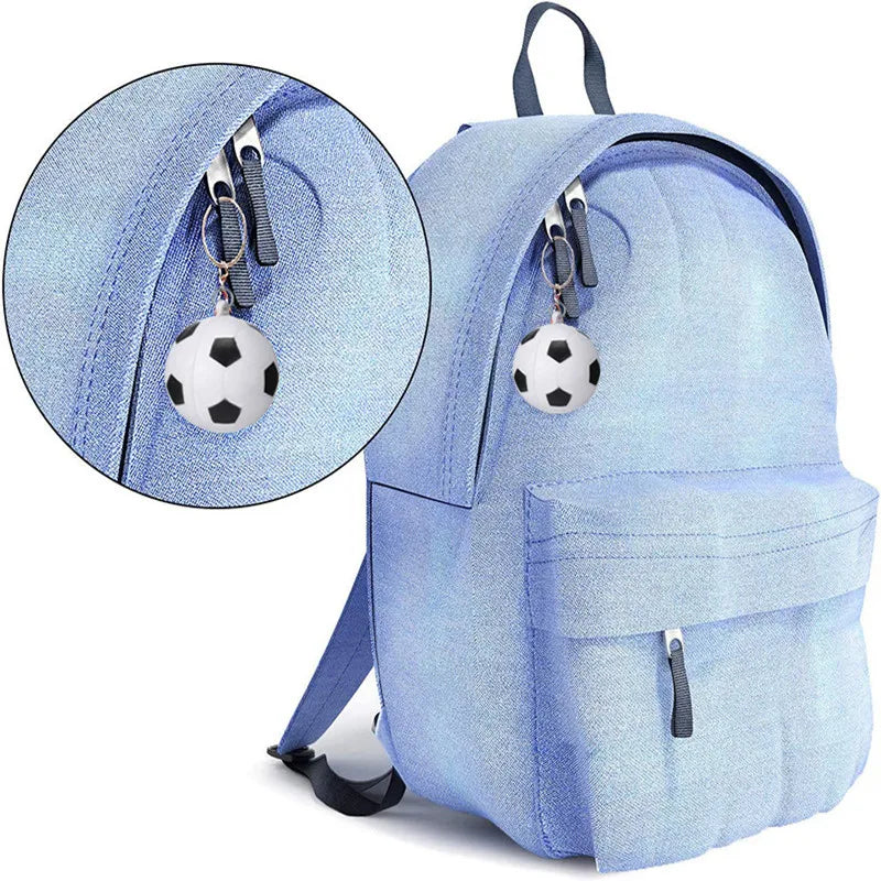 24 Pack White Soccer Keychains Accessory Mini Soccer Stress Ball Keychains,Sports Ball Keychains,School Carnival Reward for Kids