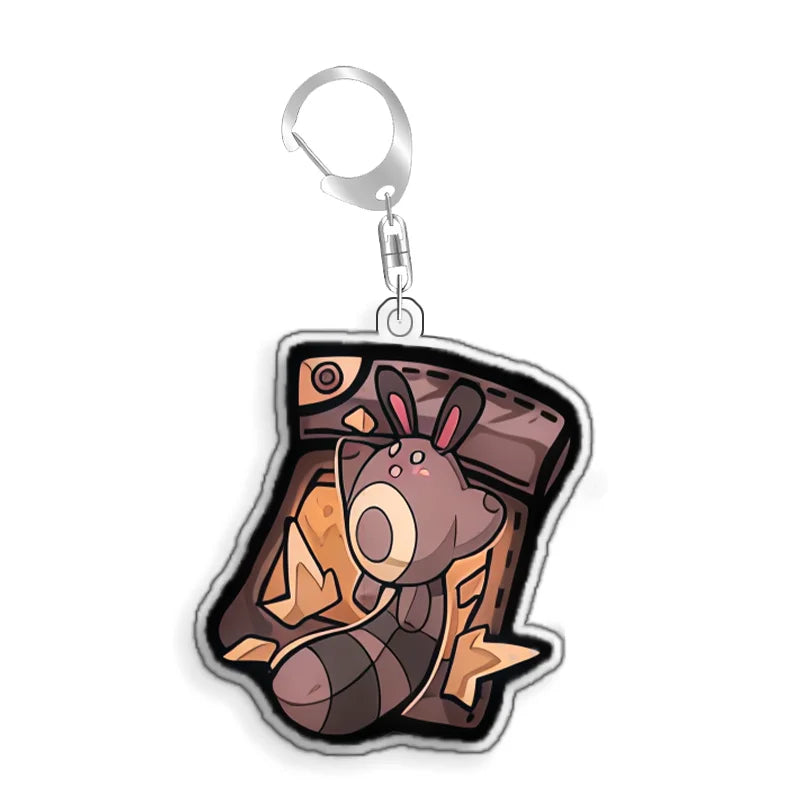 Keychain for Pokemon Kangaskhan Blastoise Acrylic Homemade Cartoon Anime Backpack Pendant Decoration Collection Fans Gift 5cm