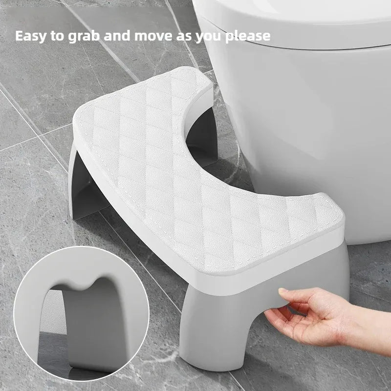 1 Pcs Anti-Slip Toilet Stool Thickened Bathroom Footstool Ergonomic Potty Step Helper Under Desk Footrest for Adults Kids