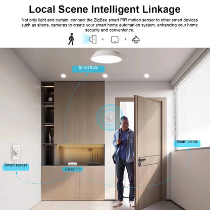 Zigbee PIR Motion Sensor PIR Infrared Detector Smart Home Security Alarm Ewelink App Control for Home Security