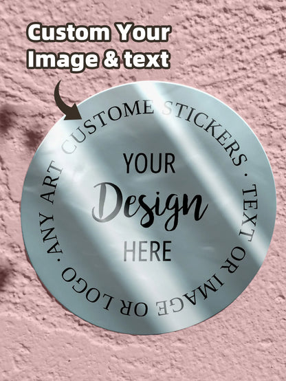 1/60/120pcs Clear/Waterproof/Clear Waterproof Round PET Stickers, Custom Logo/Image/Text, for Birthday Party Favors & Decor