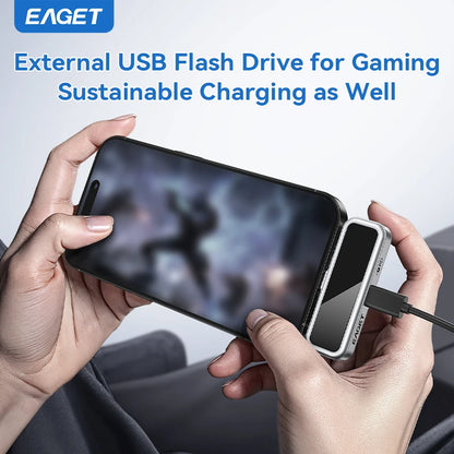 Dysk flash USB Eaget 64 GB/128 GB/256 GB/512 GB typu C — i30, z wyświetlaczami LCD i szybkim ładowaniem PD 20 W do telefonu i tabletu
