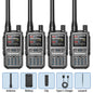 4PACK BAOFENG UV-5R MINI Walkie Talkie Bluetooth Programming Ham Two Way Radio Handheld Long Range Type-C Dual PTT Multi Band