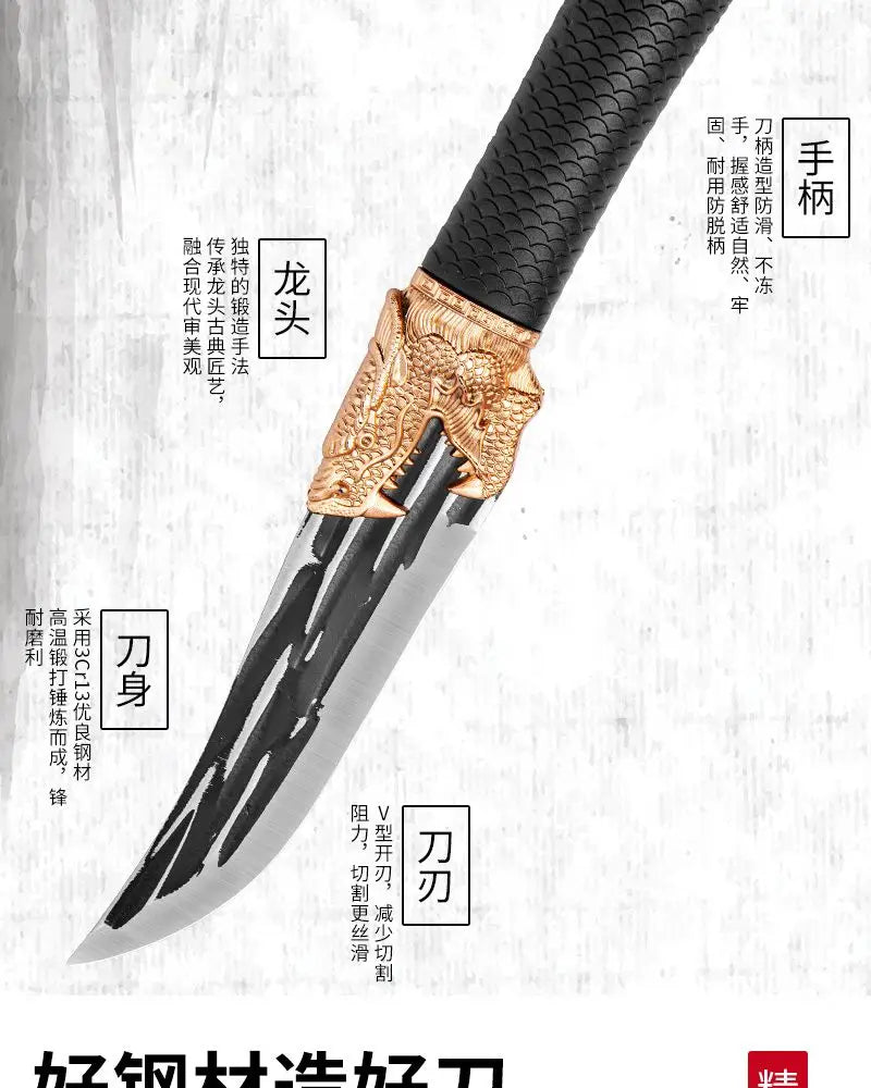 Multi-Purpose Kitchen Knife for Meat BBQ Cooking Knife Fishing Boning Knife Stainless Steel Butcher Knife Pastic Handle
