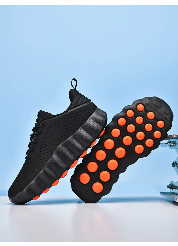 ClaWave Men Women Running Shoes Massage Particles Supercritical Cushioning Breathable Knit Sports Sneakers Non-slip Walking Shoe
