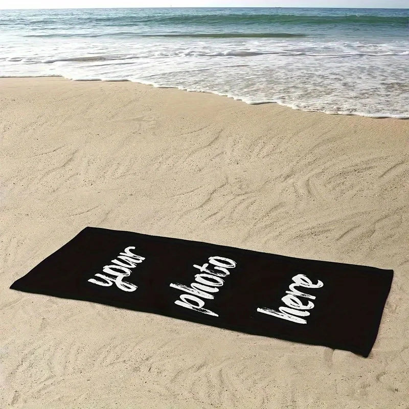 Personalized Beach Towel Custom Photo/Logo Oversized Beach Towel for Bath Pool Sports Camping Summer Party Gift