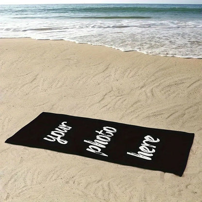 Personalized Beach Towel Custom Photo/Logo Oversized Beach Towel for Bath Pool Sports Camping Summer Party Gift
