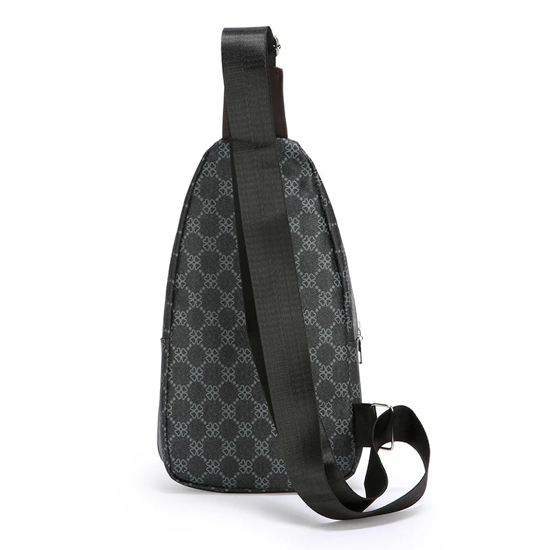 2025Men's Casual Messenger Bag Multi-Pocket Crossbody Shoulder Bag Lightweight Chest Bag with Port & Earphone Hole