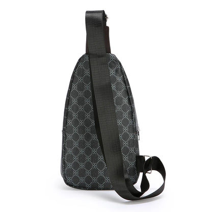 2025Men's Casual Messenger Bag Multi-Pocket Crossbody Shoulder Bag Lightweight Chest Bag with Port & Earphone Hole