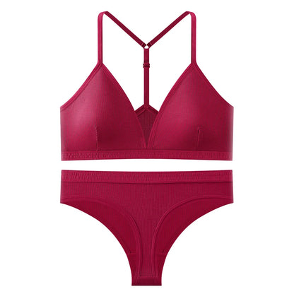 Women Bra Set Panties Sexy Push Up Bralette Female Fitness Seamless Underwear Sports Lingerie Brassiere Set Tank Crop Tops S-XL