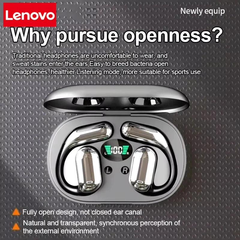Lenovo 3-in-1 AI Translator Earbuds 140 Languages Noise Cancelling Bluetooth 5.3 Headset Instant Translator Smart Voice RealTime