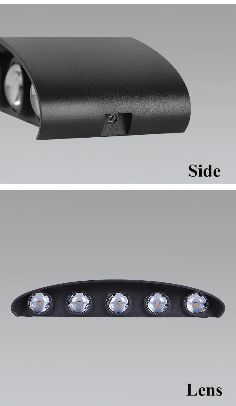 LED Wall Lamp AC110-265 IP65 Outdoor Waterproof Aluminum Wall Light Up Down luminous lighting Indoor  Stair Garden Sconce Light
