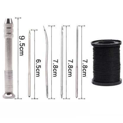 Leather Sewing Awl Set Replaceable Multifunctional Shoes Repair Tool Kit Punch Stitching Needles DIY Sewing Leathercraft