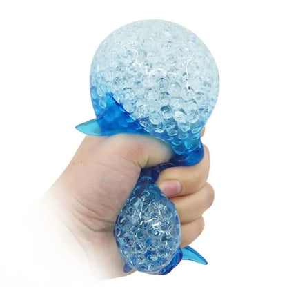 Durable TPR Shark Stress Balls Blue Soft Stretchy Stress Squish Ball Stretchy Dolphin Squeeze Ball Adults