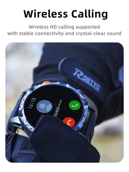 LIGE Nowy wojskowy do T-Rex 3 Ultra Smart Watch Bateria 1000 mAh Wodoodporny IP68 Kompas Latarka Sportowy monitor Smartwatch Mężczyźni
