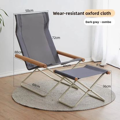 Outdoor folding chairs, portable camping chairs, solid wood armrest reclining chairs, beach chairs, horse stools, folding stools