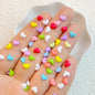200Pcs New Cute Resin 4*5mm Mini Colorful Heart Shape Series Flat Back Manicure Parts Embellishments For Hair Bows Accessories