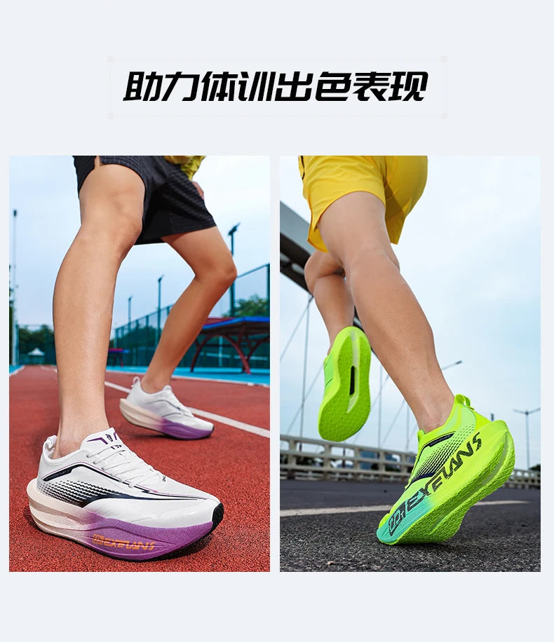 Men Running Shoes Carbon Board Marathon Speciality Sports Breathable Lightweight Women's Comfortable Athletic Sneakers