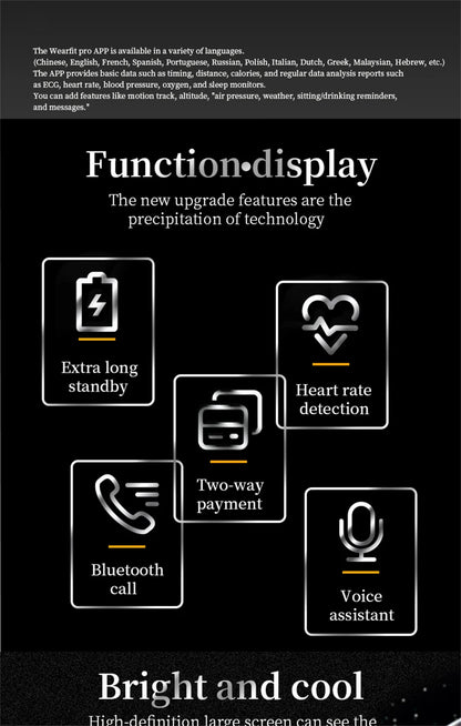 Watch 5 Pro for for Men Smart Watch Bluetooth Call Sports Fitness Men's Wristwatch Heart Rate Monitor Waterproof Smartwatch Hw12