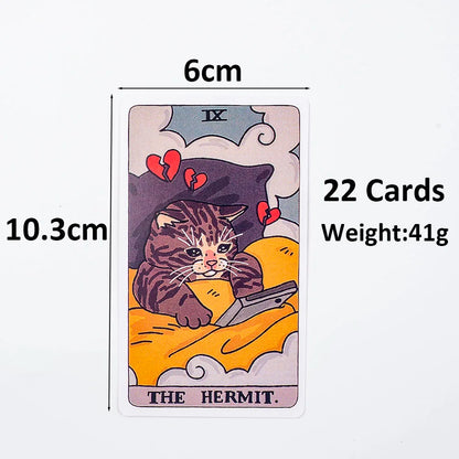 The Original Cat Meme Tarot Deck 22 Major Arcana Cat Meme Tarot Funny Witchy Cat Tarot Deck Cat Kawaii Uwu Funny Pink Cute Tarot