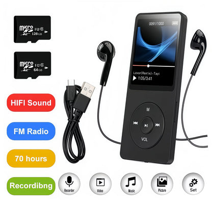 Portable MP3 Player 1.8 Inch Screen Walkmen HIFI Bluetooth Compatible E-Books Recording  Bluetooth Wifi Pplayer FM Radio Player