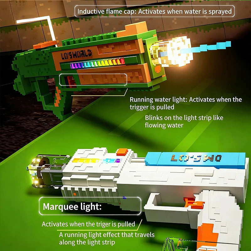 Electric Water Guns Toys Automatic Water Suction Powerful Squirt Blasters Summer Toys Outdoor Beach Toy for Kids Adults Gift