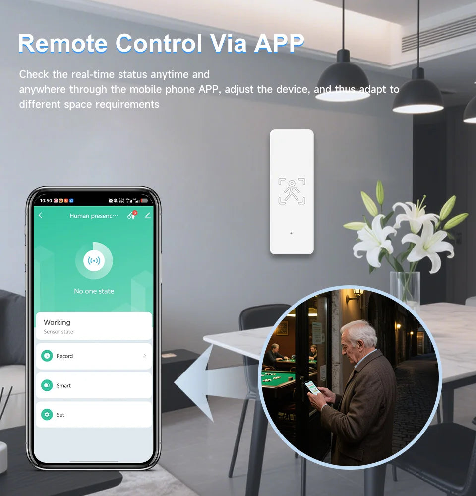 Tuya 10G Mmwave Human Motion Sensor Zigbee Smart Presence Detector Indoor Security Alarm System With App Control