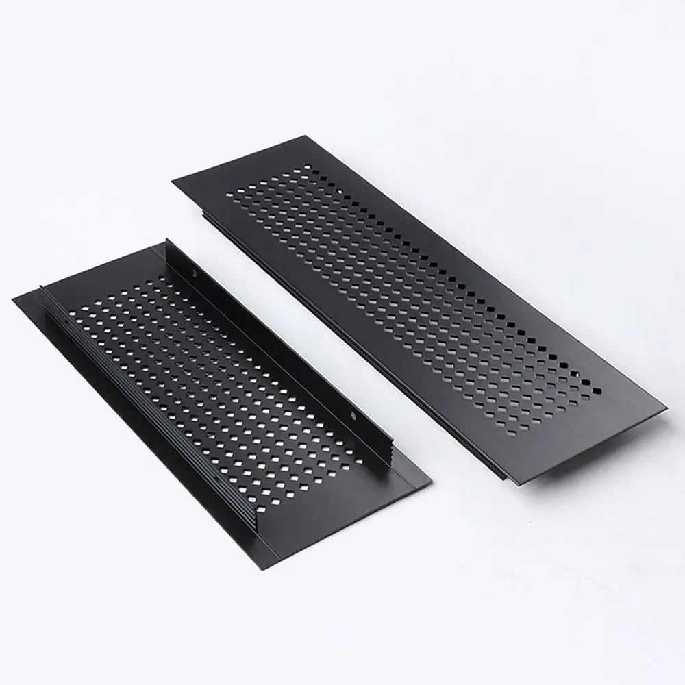 2pcs/set Aluminum Alloy Vents Cover Rectangle 50/80mm Wide Ventilator Grille Cover Breathable Mesh Louver Ventilation Grille