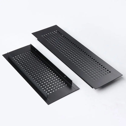 2pcs/set Aluminum Alloy Vents Cover Rectangle 50/80mm Wide Ventilator Grille Cover Breathable Mesh Louver Ventilation Grille