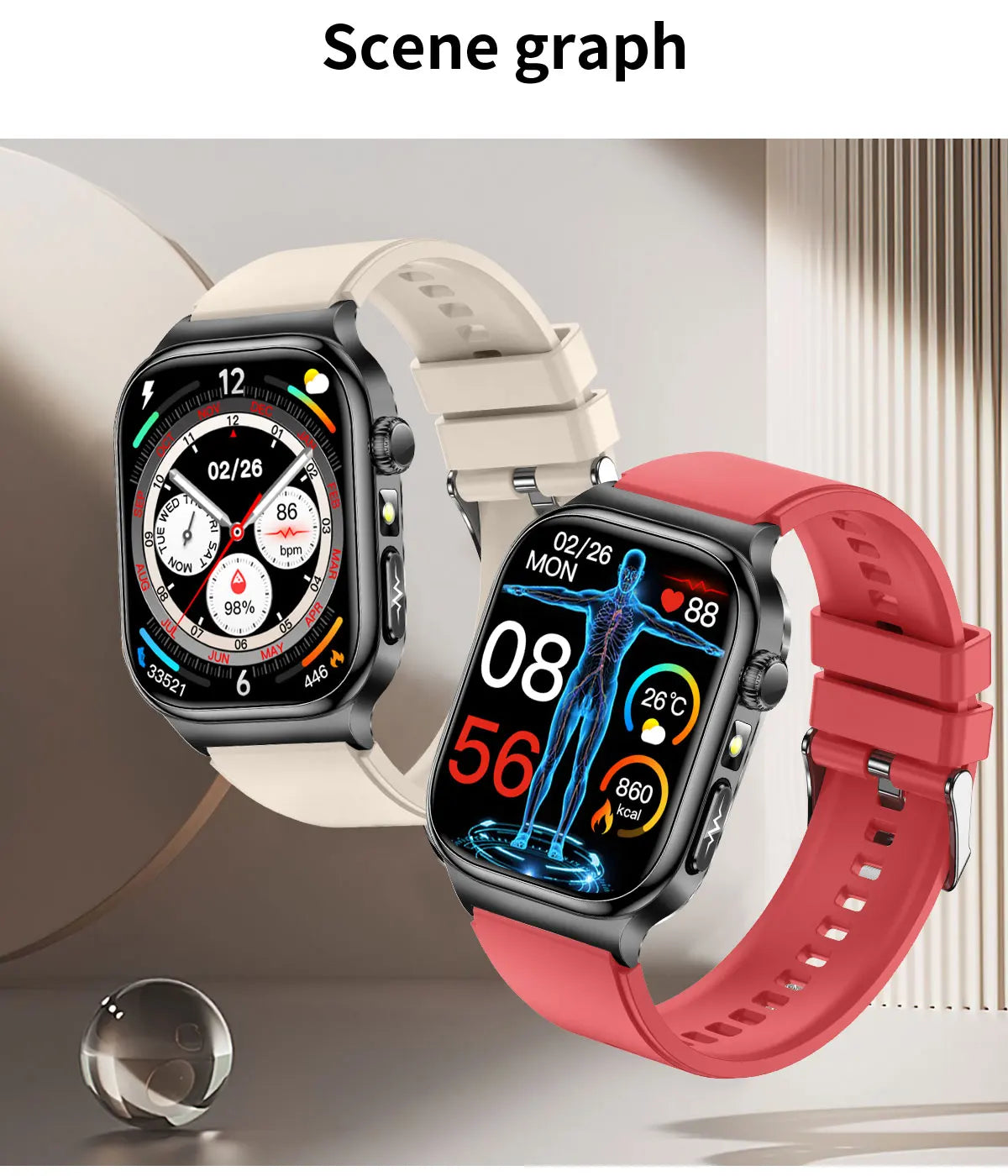 New Blood Lipids Uric Acid Blood pressure Smart Watch Men ECG+PPG Fitness Tracker Clock Heart Rate Bluetooth call Smart watches
