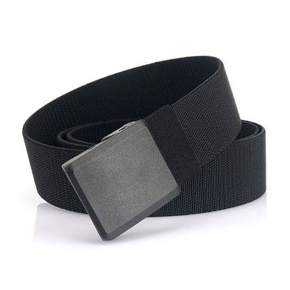 New Metalless Elastic Belt for Men and Women Premium Plastic Buckle Stretch Casual Belt 120cm Jeans Girdle Male