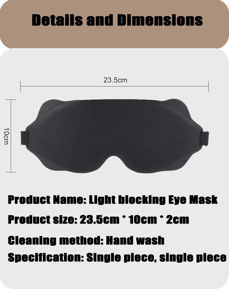 3D Sleeping Mask Block Out Light Sleep Mask For Eyes Soft Sleeping Aid Eye Mask for Travel Eyeshade Night Breathable Slaapmasker