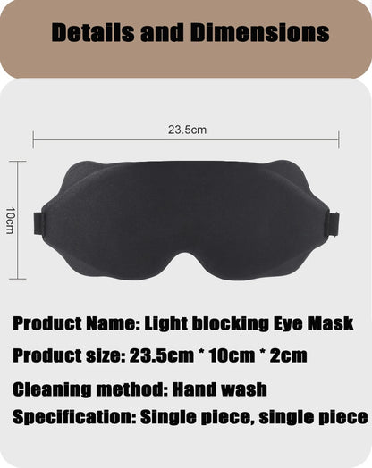 3D Sleeping Mask Block Out Light Sleep Mask For Eyes Soft Sleeping Aid Eye Mask for Travel Eyeshade Night Breathable Slaapmasker