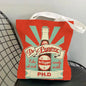 Classic Red Drink D-Dr P-PePper Storage Bags Canvas Double-Sided Print Fashion Shoulder Tote Shopping Bag Gift Eco Handbags