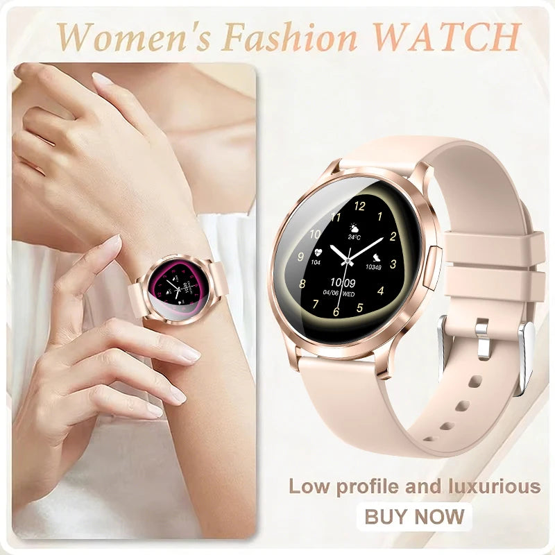 Nowy Smartwatch dla Kobiet 1.32 Cala AMOLED HD Ekran Sportowy Fitness Wodoodporny Zegarek Połączenia Bluetooth Cyfrowy Smartwatch Damski