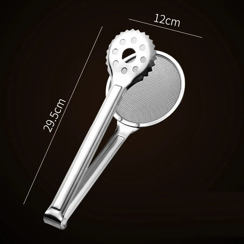 Stainless Steel Food Tongs Pastry Meat Barbecue Clip Anti-Scald Tongs Frying Fish Spatula Clip Bread Clip Household Kitchen Tool