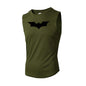 Bat Printed Men's Loose Sleeveless T-shirt Autumn inner wear Running  T Shirt Gym Fitness Jogging Vest Male Casual Shirt Tops