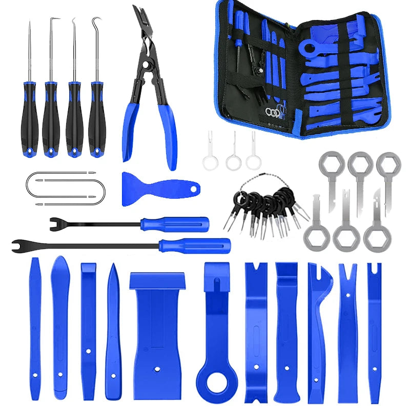 Car Trim Removal Tool Set for Car Audio Dash Door Panel Window Molding Auto Clip Pliers Fastener Remover Pry Tool Kit