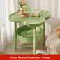 Trendy 40*40CM Side Table Plastic Samll End Table With Storage Easy to Assemble Bedside Table for Living Room
