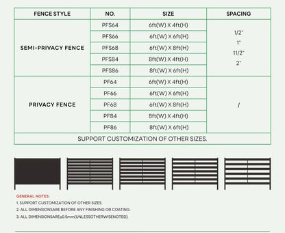 Modern Aluminum Privacy Louver Slat Fencing Panel Powder Coated Garden Fence Boundary Wall for Yard Balcony Patio Outdoor