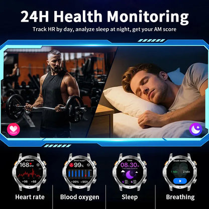 LIGE 2026 New Ultra Military Grade 1000mAh Battery Smart Watch For Men IP68 Waterproof Sports Fitness Bluetooth Call Smartwatch
