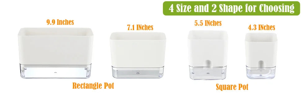 New Self Watering Plant Pot Magnetic Plastic Self-absorbent Cotton Rope Flowerpot For Double-deck Lazy Plant Pot Garden Supplies